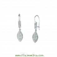 Diamond marquise shape drop earrings