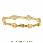 Diamond oval bracelet