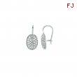 Diamond oval earrings