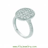 Diamond oval shape ring