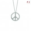 Diamond peace sign necklace