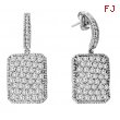 Diamond rectangular shape earrings