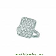 Diamond rectangular shape ring