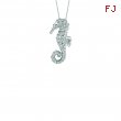 Diamond seahorse necklace