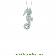 Diamond seahorse necklace