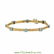 Diamond square & oval bracelet