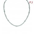 Diamond square & oval necklace