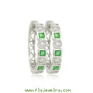 Emerald And Diamond Earrings