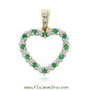 Emerald And Diamond Pendant