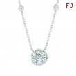 Flower & 8 bezel diamond necklace