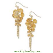Gold-tone Light Colorado Crystal Dangle Earrings