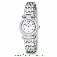 Ladies Charles Hubert Crystal Bezel White Dial Watch
