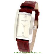 Men's Charles Hubert Red Leather Band Watch