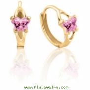PAIR July Earrings Bfly Cz Birthstone Er With Box