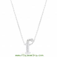 Pave Initial F Pendant