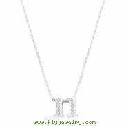 Pave Initial N Pendant