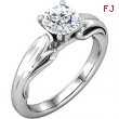 Platinum Engagement Mounting NONE NONE NONE Polished SCULPTURAL ENG BASE RING MTG