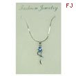 Silver-tone Blue CZ Fancy Necklace