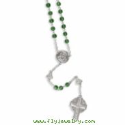 Silver-tone Celtic Crucifix 28in Rosary