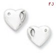 SS White Ice .01ct. Diamond Heart Earrings