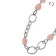 Stainless Steel and Rose Quartz Necklace