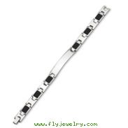 Stainless Steel Carbon Fiber ID Bracelet