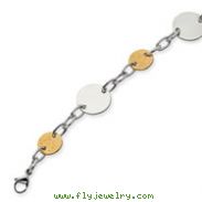 Stainless Steel Gold IP Plated Circle Bracelet