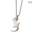 Stainless Steel Lizard w/ CZ 22in Necklace chain