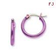 Stainless Steel Pink 15.5mm Hoop Earrings