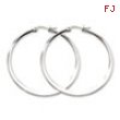 Stainless Steel Polished 50mm Hoop Earrings