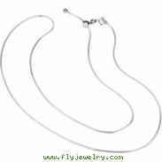 Sterling 22 Inch Silver Adjustable Snake Chain