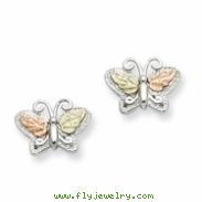 Sterling Silver & 12K Butterfly Post Earrings