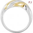 Sterling Silver & 14k Yellow Gold 10mm Two Tone Metal Fashion Ring