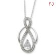 Sterling Silver & Cubic Zirconia Tear Of Strength  18