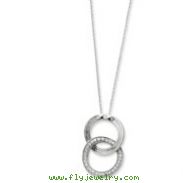 Sterling Silver & Cubic Zirconia You Complete Me 18" Necklace