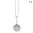Sterling Silver & CZ Polished Circle Necklace chain