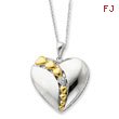 Sterling Silver & Gold-plated I Love You More Each Day 18