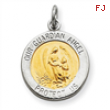 Sterling Silver & Vermeil Guardian Angel Medal