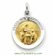 Sterling Silver & Vermeil Holy Communion Medal