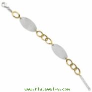 Sterling Silver & Yellow Rhodium Bracelet