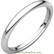Sterling Silver 02.00 mm Comfort Fit Band