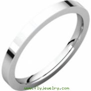 Sterling Silver 02.00 mm Flat Comfort Fit Band