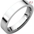 Sterling Silver 04.00 mm Flat Comfort Fit Band