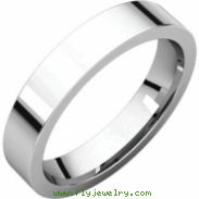 Sterling Silver 04.00 mm Flat Comfort Fit Band