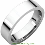 Sterling Silver 05.00 mm Flat Comfort Fit Band