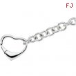 Sterling Silver 07.50 Inch Heart Bracelet