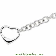 Sterling Silver 07.50 Inch Heart Bracelet