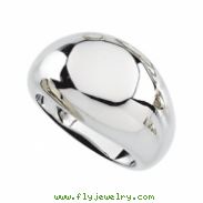 Sterling Silver 14.00 MM Metal Fashion Ring