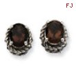 Sterling Silver 1.50Smokey Quartz Earrings