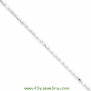 Sterling Silver 1.5mm Beaded Pendant Chain